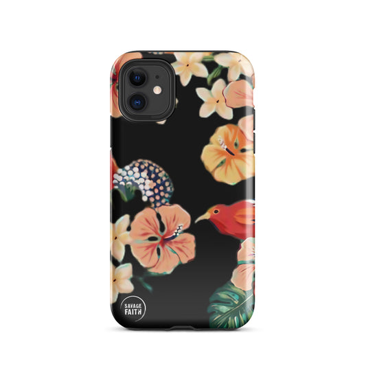 FLORAL BLACK--Tough Case for iPhone®